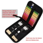 36-Hole Canvas Folding Pen Curtain Sketch Pencil Color Lead Storage Bag - Image 3