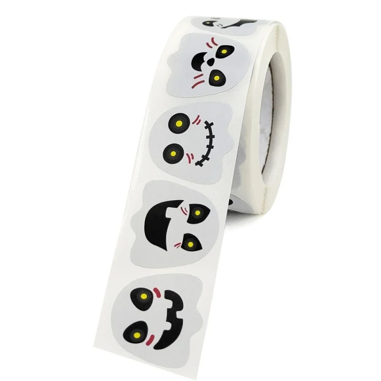 TBD0596928201A_1.webp Halloween Ghost Emoticon Stickers Children Gift Decoration Food Sealing Stickers - Image 5