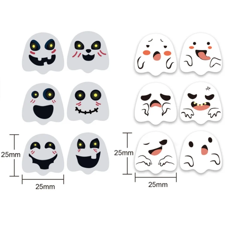 TBD0596928201_B1.webp Halloween Ghost Emoticon Stickers Children Gift Decoration Food Sealing Stickers - Image 2