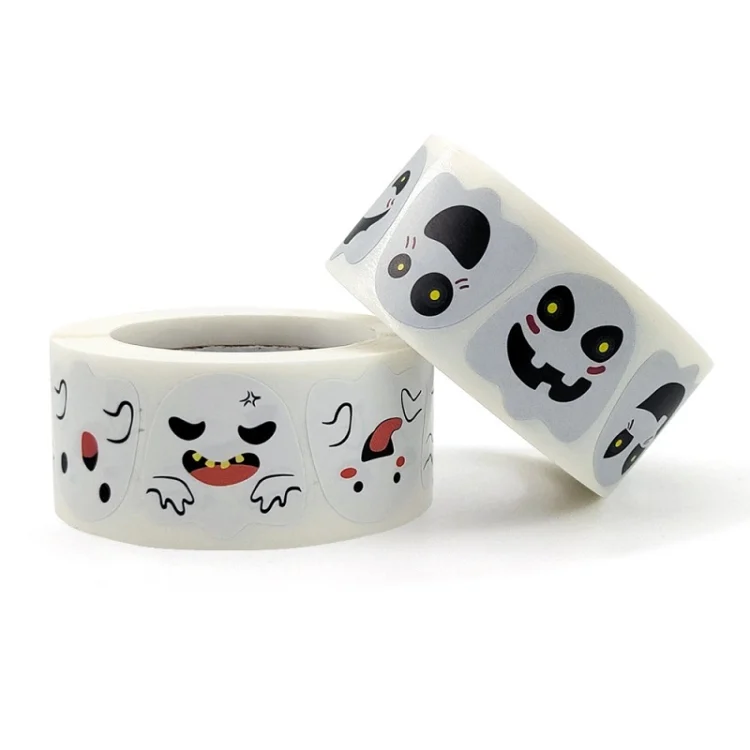 TBD0596928201_B2.webp Halloween Ghost Emoticon Stickers Children Gift Decoration Food Sealing Stickers - Image 3