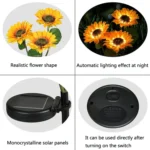 Solar Sunflower Decoration Light LED Garden Lawn Landscape Light - Image 3