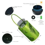 L3337 Solar Lawn Light Outdoor Waterproof Garden Decoration Hollow Leaf Iron Lantern - Image 3