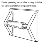 Tissue Box Plastic Retractable Shaft Core Spring Retractable Roll Paper Shaft, Style: Black - Image 6
