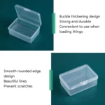 20 PCS Rectangular Plastic Box Transparent Parts PP Storage Box With Cover - Image 7