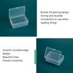 20 PCS Rectangular Transparent Storage Box Plastic Universal Packaging Box With Cover Parts Accessories Storage Box - Image 6