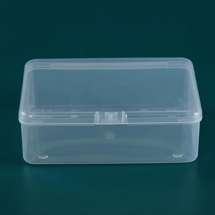 TBD05971122.webp PP Rectangular Transparent Plastic Box Flip Cover Parts Hardware Tool Storage Box - Image 1