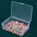 PP Rectangular Transparent Plastic Box Flip Cover Parts Hardware Tool Storage Box - Image 6