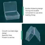 PP Rectangular Transparent Plastic Box Flip Cover Parts Hardware Tool Storage Box - Image 7