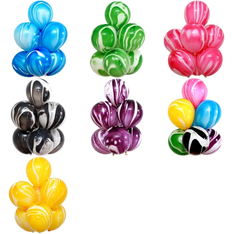 TBD0597112801_B1.webp 100 PCS 10 Inch Agate Latex Balloon Wedding Festival Party Decorative Balloon - Image 2
