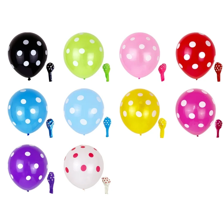 TBD0597112901_B1.webp 100 PCS FY-10280 12 Inch Dot Party Decorative Balloon Wedding Scene Arrangement Latex Balloon - Image 2