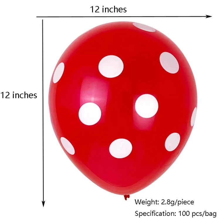 TBD0597112901_B2.webp 100 PCS FY-10280 12 Inch Dot Party Decorative Balloon Wedding Scene Arrangement Latex Balloon - Image 3