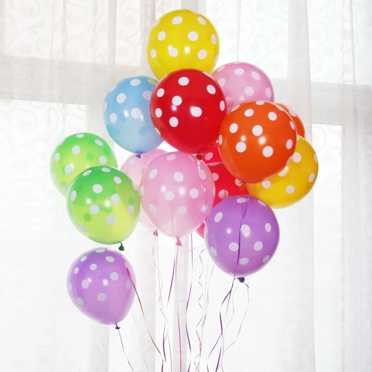 TBD0597112901_B3.webp 100 PCS FY-10280 12 Inch Dot Party Decorative Balloon Wedding Scene Arrangement Latex Balloon - Image 4