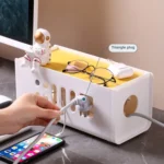 XM009 Plastic Plug-In Electric Wire Storage Box Power Board Wire Clip Box Charger Storage Finishing Box - Image 6