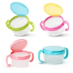 Baby Snacks Bowl Children Kids Food Storage Dishes Anti Spill 360 Rotate Baby Solid Feeding Plate Tableware Baby Feeding Stuff - Image 3