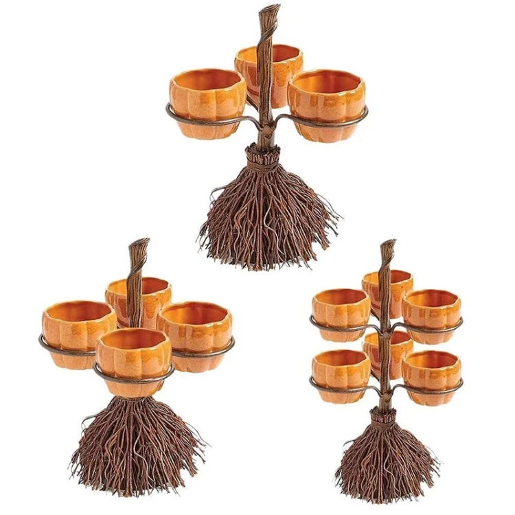 TBD0597783603_B1.webp Halloween Pumpkin Snack Bowl Stand Decorative Storage Rack,Style: - Image 2
