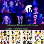 Halloween Fluorescent Children Water Transfer Sticker Cartoon Animal Tattoo Sticker - Image 2