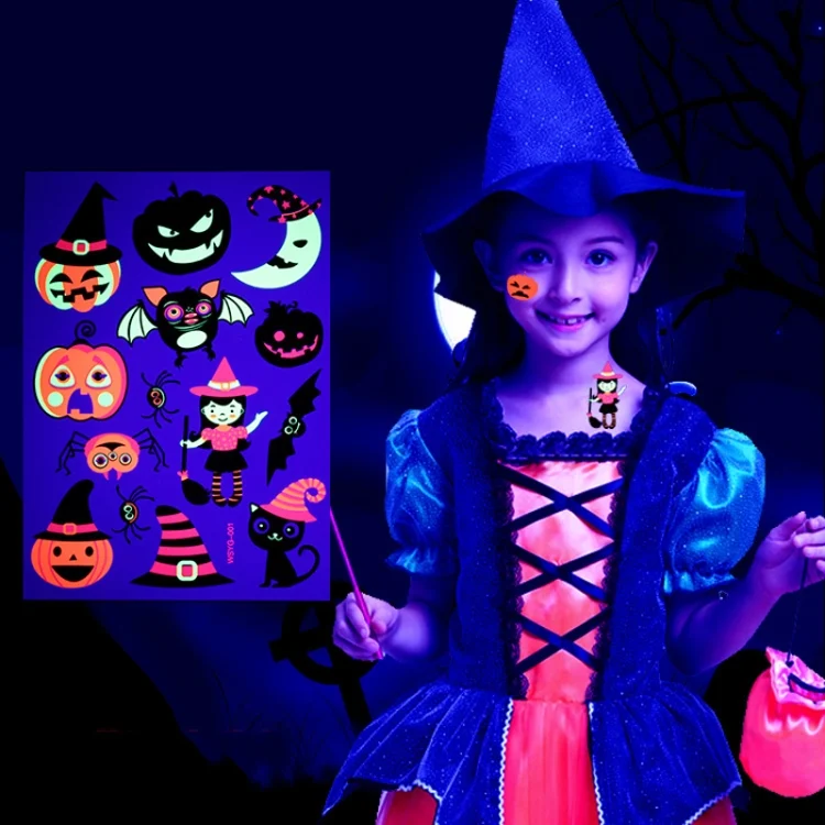 TBD0597784101_B2.webp Halloween Fluorescent Children Water Transfer Sticker Cartoon Animal Tattoo Sticker - Image 3