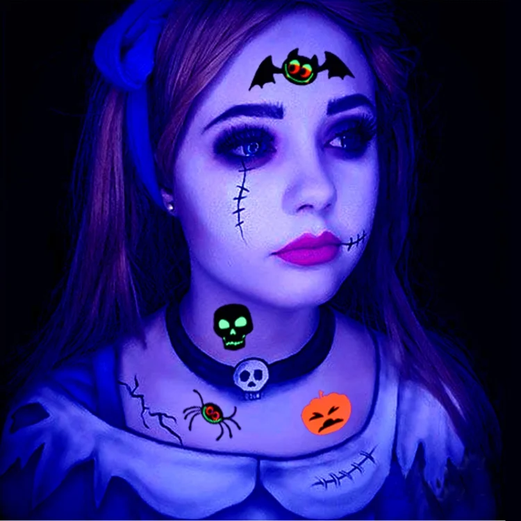 TBD0597784101_B3.webp Halloween Fluorescent Children Water Transfer Sticker Cartoon Animal Tattoo Sticker - Image 4