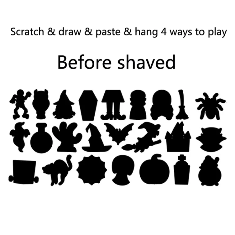 TBD0597784801_B1.webp GG-24 Children Colorful Halloween Scratch Painting Set DIY Funny Ornaments Holiday Scratch Painting Paper - Image 2