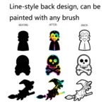 GG-24 Children Colorful Halloween Scratch Painting Set DIY Funny Ornaments Holiday Scratch Painting Paper - Image 3
