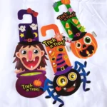 1 Sets Children Cartoon Halloween Decoration Door Hanging Stickers Holiday DIY Game Emoticons - Image 3