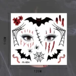 10 PCS Water Transfer Stickers Children Cartoon Halloween Funny Tattoo Stickers Horror Decoration Face Stickers - Image 3
