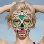 Halloween Two-Color Luminous Funny Tattoo Stickers Face Sticker - Image 4