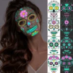 Halloween Two-Color Luminous Funny Tattoo Stickers Face Sticker - Image 6
