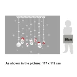 1 Set Christmas Snowman Ornaments Glass Door Window Electrostatic Sticker - Image 2