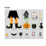 Halloween Decoration Stickers Pumpkin Lamp Spider Ghost Electrostatic Stickers,Style: - Image 4
