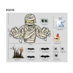 Halloween Decoration Stickers Pumpkin Lamp Spider Ghost Electrostatic Stickers,Style: - Image 6