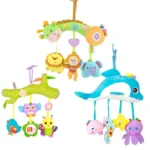 Baby Toys 0-1 Year Old Animal Bed Bells Soothing Plush Toys Baby Rattles Baby Carriage Hanging - Image 2