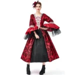 PS1972 Halloween Costume Adult Retro Lace Palace Dress - Image 2