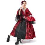 PS1972 Halloween Costume Adult Retro Lace Palace Dress - Image 4