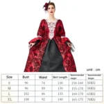 PS1972 Halloween Costume Adult Retro Lace Palace Dress - Image 7