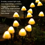 Solar Mushroom Lawn Light Outdoor Waterproof Garden Villa Landscape Decorative String Lights - Image 4