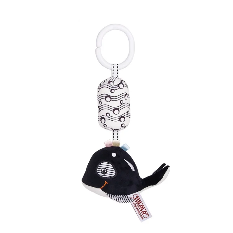 TOLOLO T168231-4 Newborn Bed Bell Early Education Toy Visually Inspires Black And White Wind Chimes Baby Bed Hanging