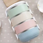 Gradient Color Lunch Box Food Bento Box Stainless Steel Container - Image 8
