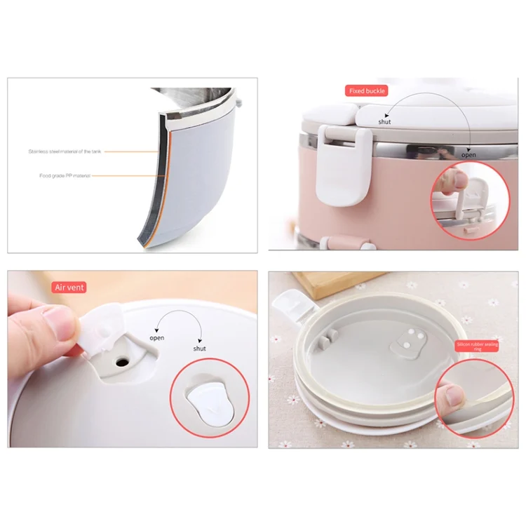 TBD059848901_B1.webp Gradient Color Lunch Box Food Bento Box Stainless Steel Container - Image 2