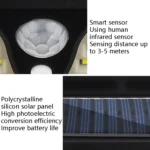 TG-TY074 Solar Human Body Induction Garden Wall Lamp Outdoor Corridor Light, Spec: - Image 7