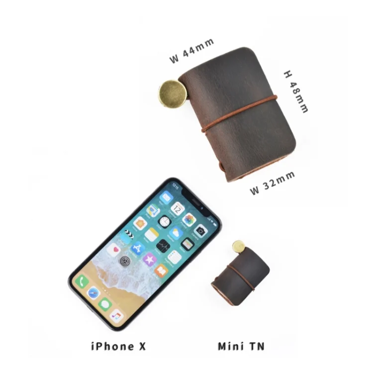 TBD0598889901_B3.webp Ultra-Small Mini TN Hand Account Book Leather Notebook Portable Travel Diary - Image 4