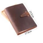 A5 Cowhide Retro Loose-Leaf Notebook Diary Office Business Simple Notepad Crazy Horse Leather Handbook - Image 3