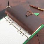 A5 Cowhide Retro Loose-Leaf Notebook Diary Office Business Simple Notepad Crazy Horse Leather Handbook - Image 4