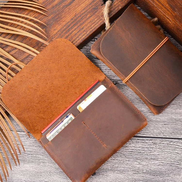 TBD0598892301A_1.webp Crazy Horse Skin  Passport Bag Document Holder Retro Boarding Pass Wallet Card Holder - Image 4