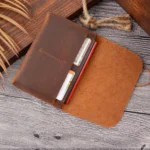 Crazy Horse Skin  Passport Bag Document Holder Retro Boarding Pass Wallet Card Holder - Image 5