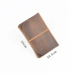 Crazy Horse Skin  Passport Bag Document Holder Retro Boarding Pass Wallet Card Holder - Image 3