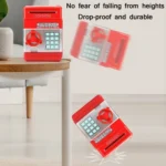 Password Safe Deposit Box Children Automatic Savings ATM Machine Toy - Image 4