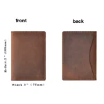 Cowhide Card Holder Simple Bank Card Storage Folder Membership Card Holder Wallet - Image 3