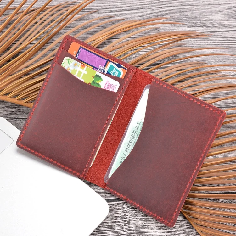 TBD0598894601_B5.webp Cowhide Card Holder Simple Bank Card Storage Folder Membership Card Holder Wallet - Image 6