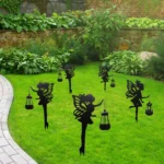 Solar Garden Lamp Metal Outdoor Landscape Garden Light Fairy Ornaments Lawn Light - Image 7